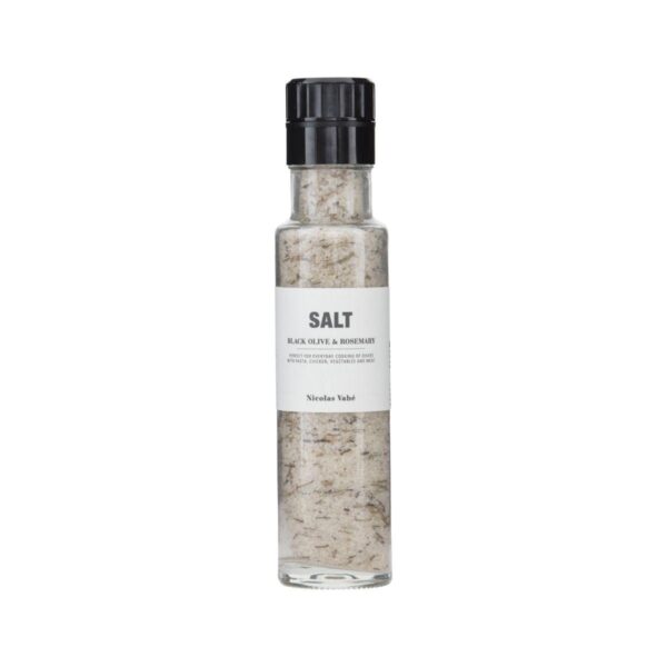 Salt svarta oliver & rosmarin