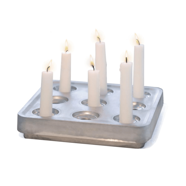 Stumpastake aluminium 9 ljus