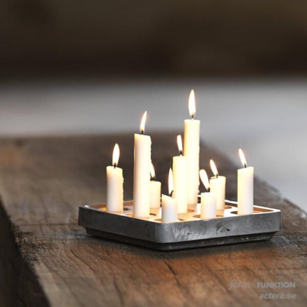 Stumpastake aluminium 9 ljus - Bild 2