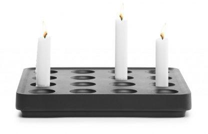 Stumpastake svart 16 ljus
