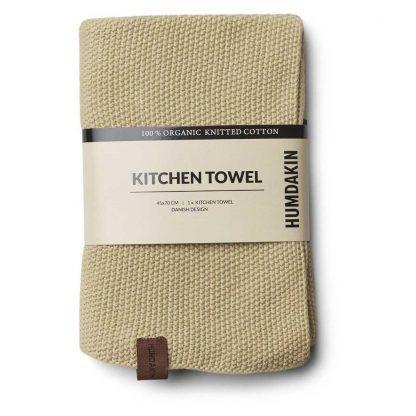 Knitted kitchen towel khaki