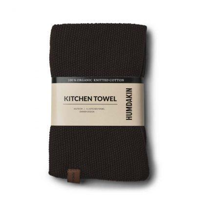 Knitted kitchen towel Dark ash