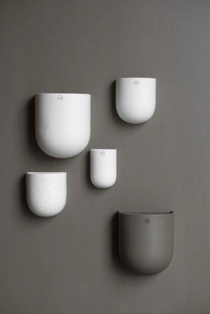Vägghängd kruka - Cut Medium Vit