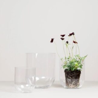 Simple glass vase Small