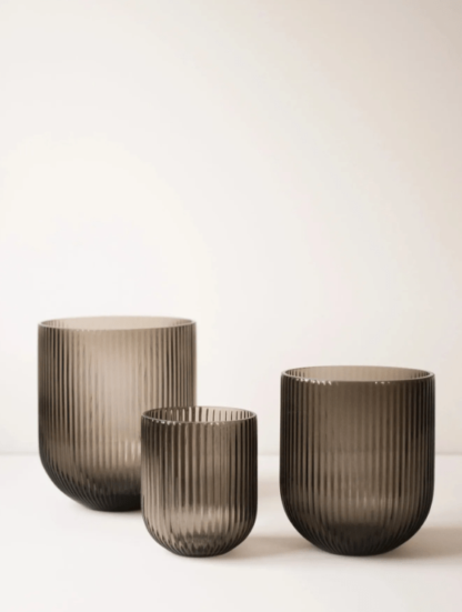 Simple stripe glasvas liten